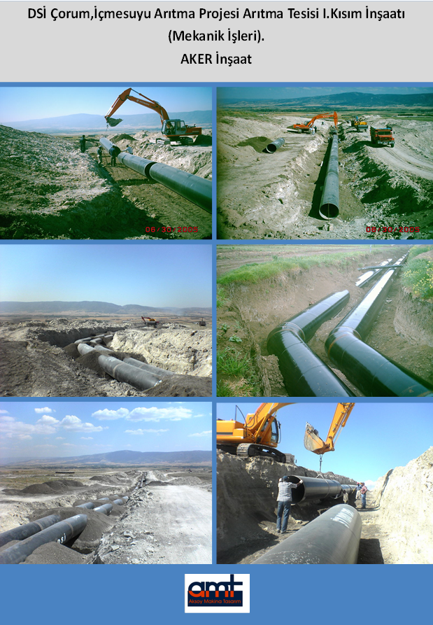 DSİ Çorum, İçmesuyu Arıtma Projesi Arıtma Tesisi I. Kısım İnşaatı(Mekanik İşleri)